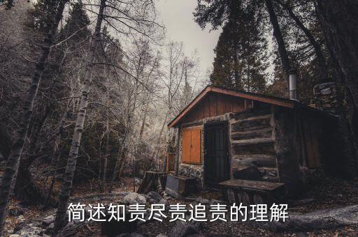 什么是追責(zé)，簡述知責(zé)盡責(zé)追責(zé)的理解