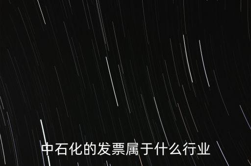 中國(guó)石化指什么行業(yè)，中石化的發(fā)票屬于什么行業(yè)