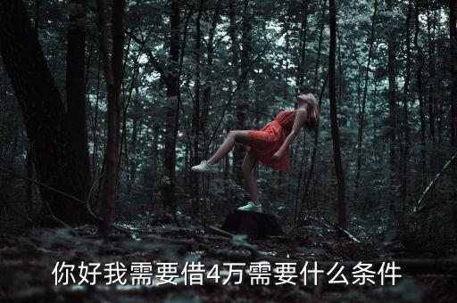 貸款4萬需要什么條件，貸款4萬需要什么條件