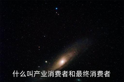 什么叫產(chǎn)業(yè)消費(fèi)者和最終消費(fèi)者