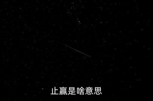 止贏(yíng)是啥意思