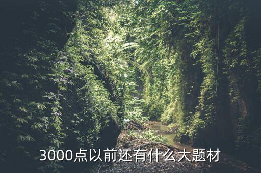 300073有什么題材，3000點(diǎn)以前還有什么大題材