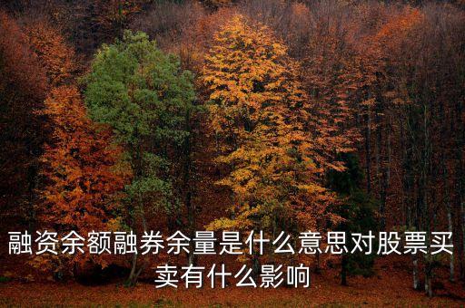 什么是轉(zhuǎn)融券余量，什么是融券余量和融資余額