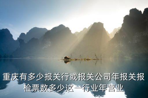 重慶中外運老總叫什么，重慶有多少報關行或報關公司年報關報檢票數(shù)多少這一行業(yè)年營業(yè)