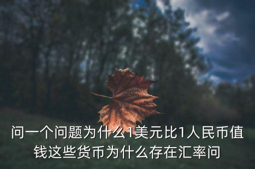 美國為什么匯率，為什么美元比人民幣