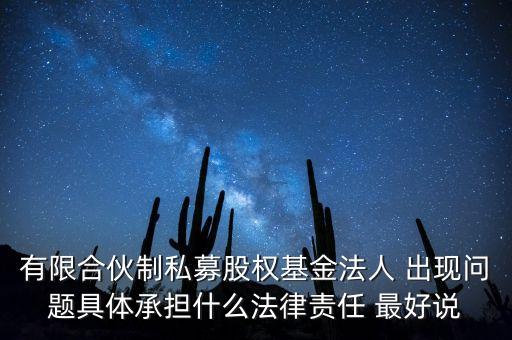 有限合伙制私募股權(quán)基金法人 出現(xiàn)問(wèn)題具體承擔(dān)什么法律責(zé)任 最好說(shuō)