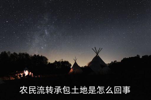 農(nóng)民流轉(zhuǎn)承包土地是怎么回事