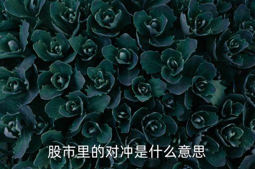 股市里的對沖是什么意思