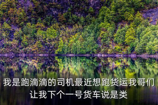 滴滴貨運(yùn)是什么，我是跑滴滴的司機(jī)最近想跑貨運(yùn)我哥們讓我下個一號貨車說是類