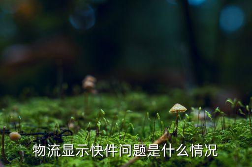 快遞員中途黑貨是了物流顯示什么，物流顯示快件問題是什么情況