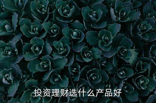 理財投資什么好，投資理財選什么產(chǎn)品好