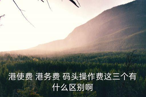 船舶港務(wù)費是什么費用，貨物港務(wù)費與港建費有什么區(qū)別