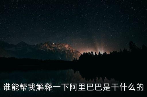 什么是做阿里，阿里巴巴到底是干什么的