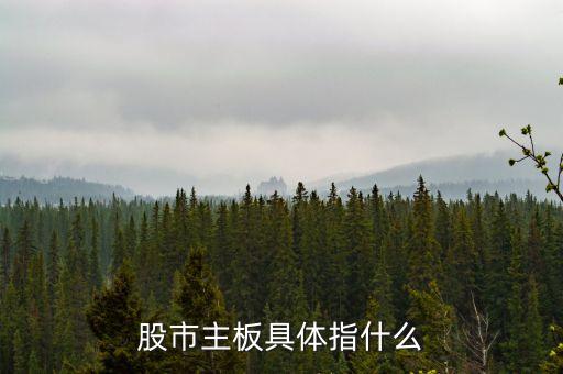 股市主板指什么，股市主板具體指什么