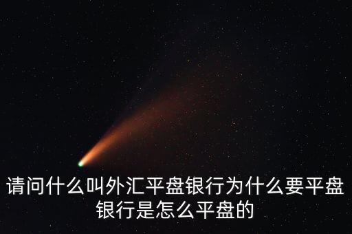 請問什么叫外匯平盤銀行為什么要平盤銀行是怎么平盤的