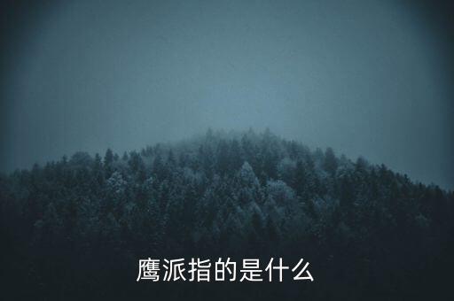 美聯(lián)儲(chǔ)鷹派是什么意思，美國(guó)政壇里的鷹派是什么意思