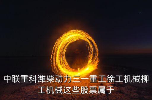 三一重工屬于什么板塊，中聯(lián)重科濰柴動(dòng)力三一重工徐工機(jī)械柳工機(jī)械這些股票屬于
