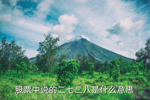 股票中說(shuō)的二七二八是什么意思