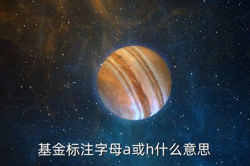基金中的房地產(chǎn)a卷商a是什么意思，基金標(biāo)注字母a或h什么意思