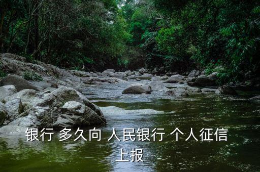 銀行 多久向 人民銀行 個(gè)人征信 上報(bào)
