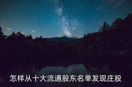 十大流通股東什么意思，莊家就是大股東嗎莊家和股東有什么區(qū)別