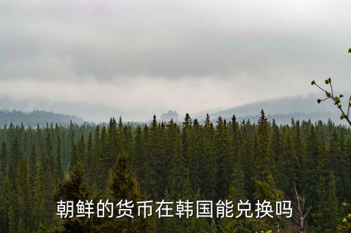 朝鮮的貨幣在韓國(guó)能兌換嗎