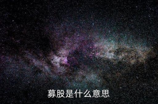 募股是什么意思