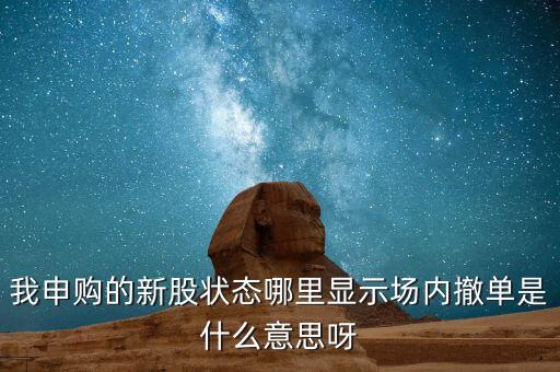 場內(nèi)撤單是什么意思，股票場內(nèi)撤單是什么意思
