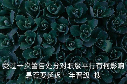 銀行警告處分有什么影響，受過一次警告處分對職級平行有何影響是否要延遲一年晉級  搜