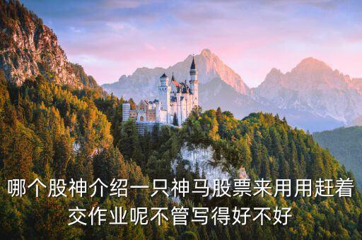 神馬股票是什么，哪個股神介紹一只神馬股票來用用趕著交作業(yè)呢不管寫得好不好