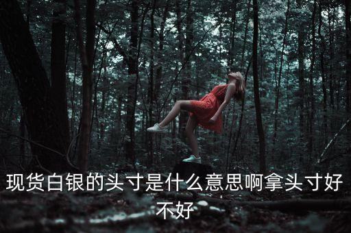現(xiàn)貨白銀的頭寸是什么意思啊拿頭寸好不好