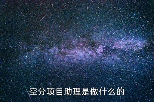 什么是空分項目，什么是空分