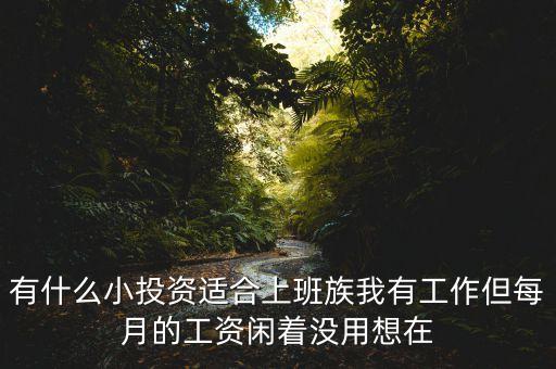 上班族投資什么最賺錢項目，適合上班族小額投資的項目有啥