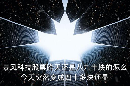 暴風(fēng)科技20個(gè)漲停為什么，暴風(fēng)科技還沒(méi)打開(kāi)漲停為什么換手率有百分之二十以上