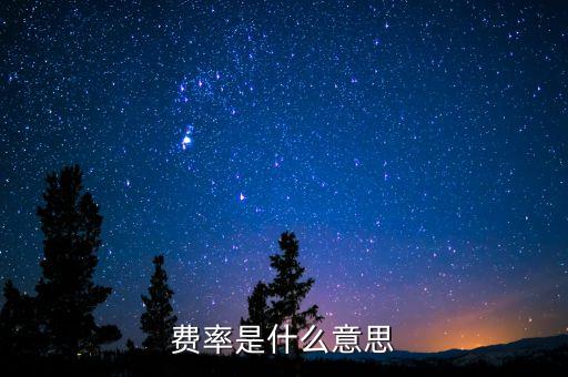 客戶費(fèi)率是什么，什么叫費(fèi)率