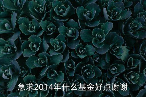 急求2014年什么基金好點(diǎn)謝謝