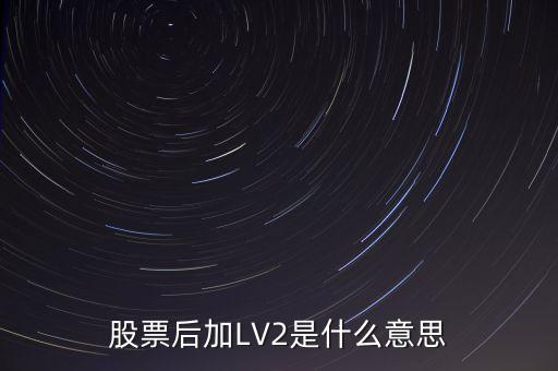 新浪股票lv2是什么意思，股票中的MCV2是什么意思