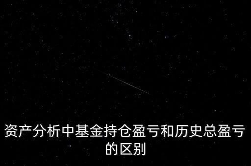 什么是基金的持倉盈虧，資產(chǎn)分析中基金持倉盈虧和歷史總盈虧的區(qū)別