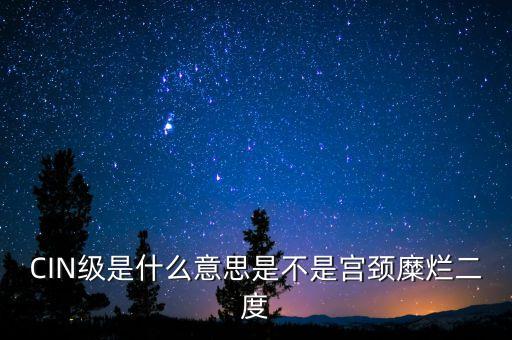 海泰宮靖是什么級(jí)別，CIN級(jí)是什么意思是不是宮頸糜爛二度