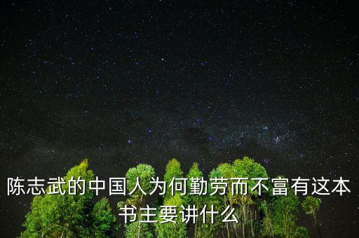 陳志武新書我什么，高分求陳志武的沒有中國模式這一回事一書希望是TXT格式的