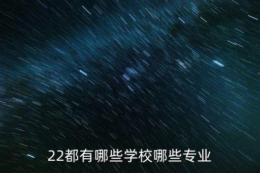 22都有哪些學(xué)校哪些專(zhuān)業(yè)