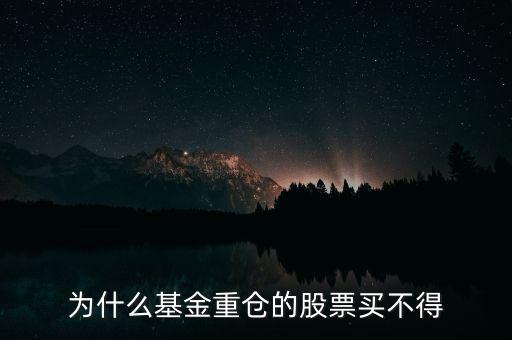 為什么基金重倉(cāng)的股票買不得