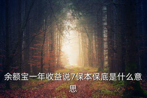 保底收益什么意思，保底收益猶豫期后可根據(jù)本金及保底收益作為還款來源 請問這