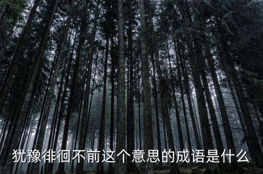 籌措不前是什么意思，猶豫徘徊不前這個意思的成語是什么