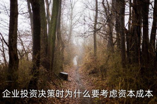 企業(yè)籌資為什么要考慮資金成本，企業(yè)籌資決策為什么要考慮資金成本