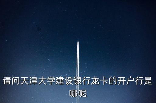 天津大學(xué)建設(shè)銀行是什么支行，建設(shè)銀行是什么支行
