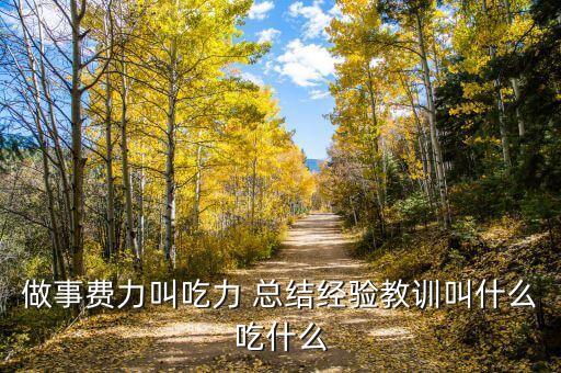 總結(jié)經(jīng)驗(yàn)教訓(xùn)叫什么，總結(jié)經(jīng)驗(yàn)教訓(xùn)叫吃什么