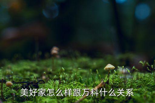 萬科家是什么關(guān)系，美好家和萬科是什么關(guān)系
