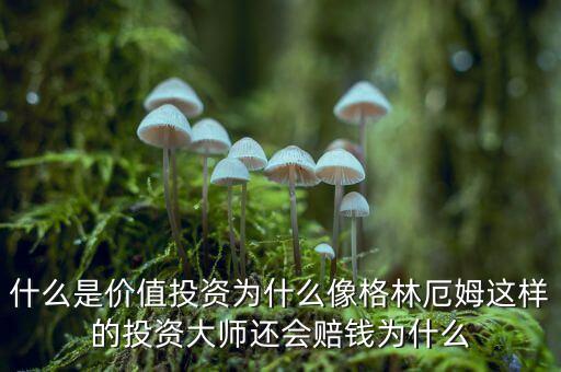 什么是價(jià)值投資為什么像格林厄姆這樣的投資大師還會(huì)賠錢為什么