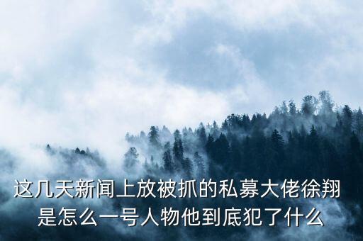 徐翔為什么會(huì)抓，澤熙投資徐翔為什么被抓徐翔被抓后私募怎么辦